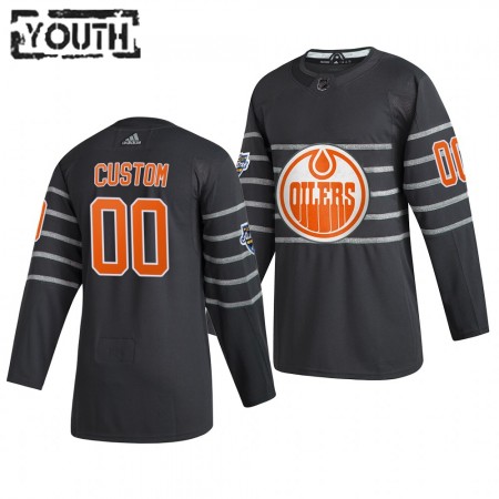 Camisola Edmonton Oilers Personalizado Cinza Adidas 2020 NHL All-Star Authentic - Criança